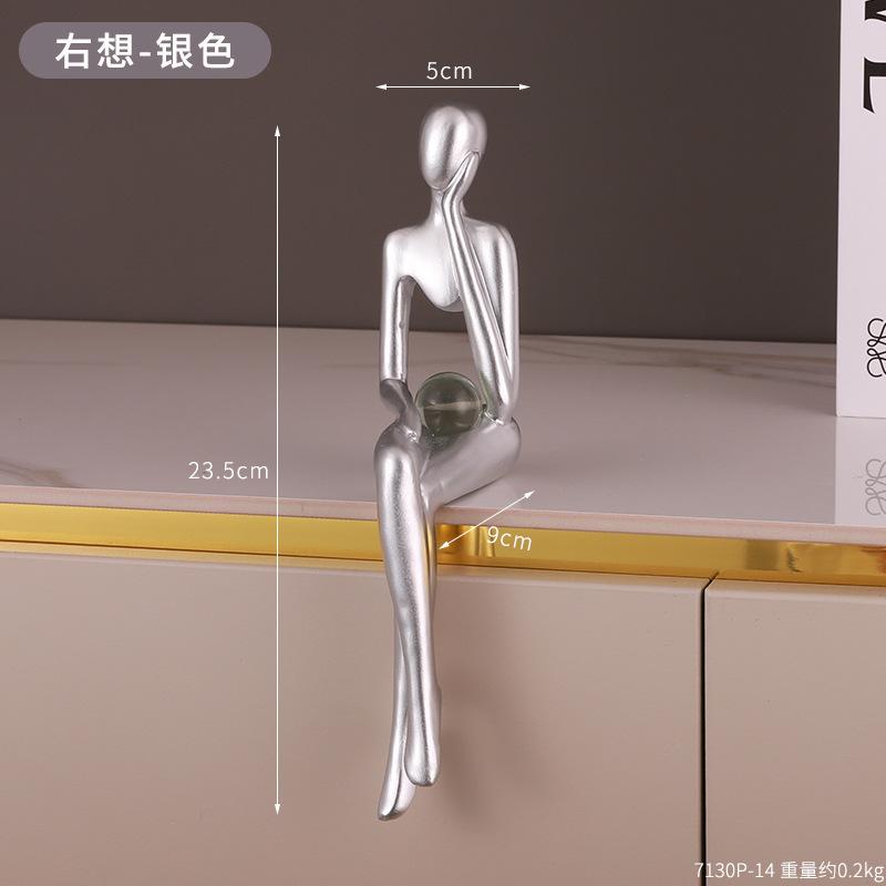 Mini Auriu Figurine Abstracte Statui și Sculpturi Decor Nodic pentru Living Miniaturi pentru Cadou Accesorii pentru Decorarea Casei