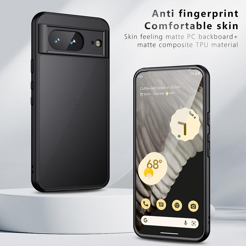 For Google Pixel 8a Case TPU+PC 2-in-1 Matte Skin-touch Phone Cover