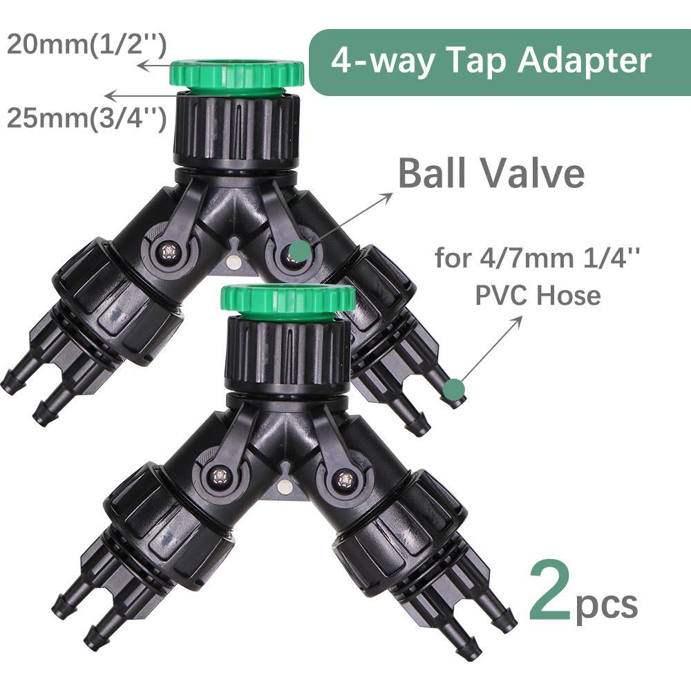 30-10m 60W Self-priming Pump Kit Misting Cooling System 1/4" 4/7mm Adjustable Nozzle Atomizer Sprayer Garden Irrigation Watering
