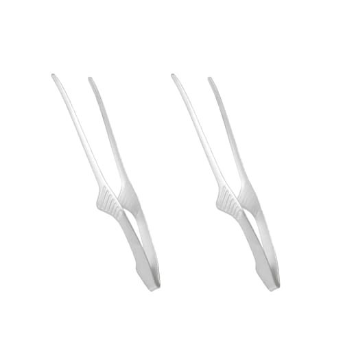 Stainless Steel Grill Tongs for Grilling, Camping, Barbecues, Cooking, Seasonings, and Deep-frying. Dishwasher Safe and Durable with a Non-slip Coatin