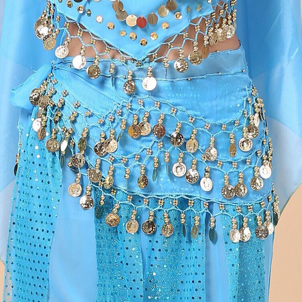 88  Children Belly Dance Waist Chain Chiffon Delicate Indian Dance Performance Waist Chain