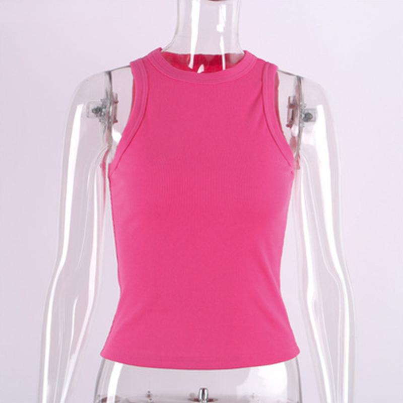 Ribber Knitted Women's Summer Knitted Tops Sport Vest Off Shoulder Tank Top Casual Sleeveless Tops