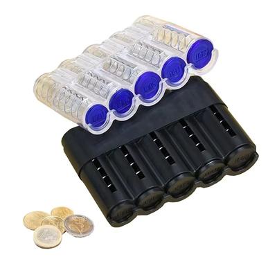 Rangement Plastique Transparent Portefeuille à Monnaie Boîte de Rangement Distributeur de Pièces en Euros Étui Porte-Pièces Porte-Monnaie de Haute Qualité Boîtes à Argent