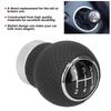 5 Speed Gear Shift Knob Genuine Leather Shifter Stick with Adapter Screw Hex Wrench Universal