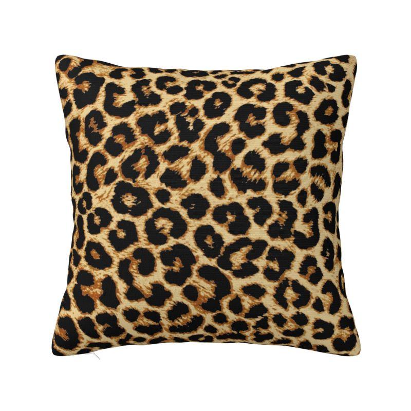 Custom Leopard Print Pillow Case Decoration Luxury Animal Skin Outdoor Cushions Square Pillowcase