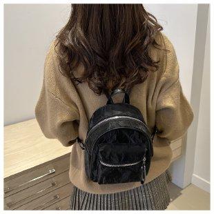 Schoolbag Women's High Quality PU Backpack Fashion Trend Tie-Dyeing Craft Small Backpack Travel Cosmetic Bag Storage Fried Street