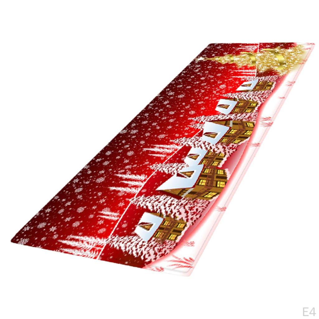 3D Effect Christmas Area Rug Carpet 120x40cm for Home Decoration