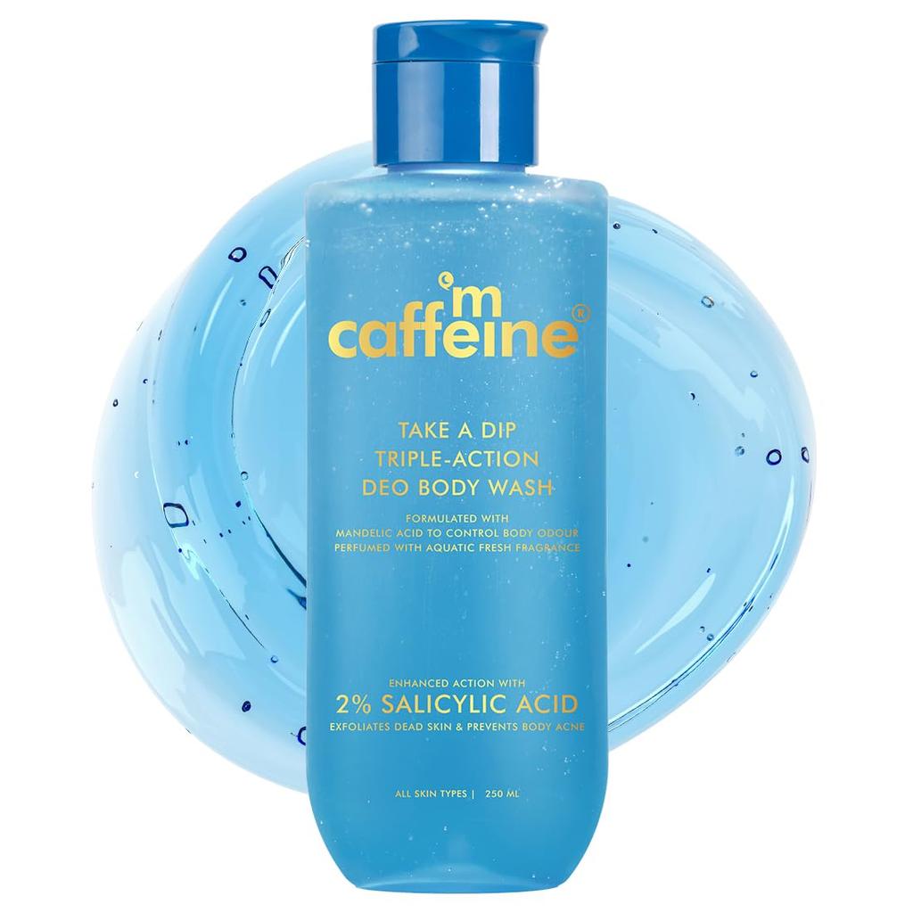 mCaffeine 3-in-1 Parfüm Körperwäsche mit 2% Salicylsäure für Männer & Frauen, 250 ml, Geruchskontrolle & Glatte Haut