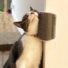 Cat Self-Grooming Corner Scratcher with Catnip Wall-Mounted Massage Toy for Cats