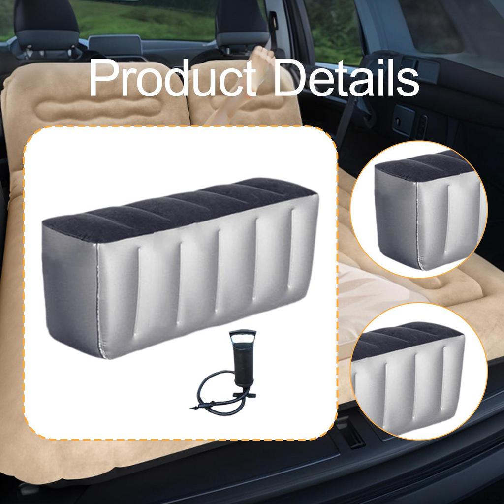 Air Mattress for Cars, Portable Pillow, Inflatable Backseat Bed, Space Flock Comfort, Ideal Car