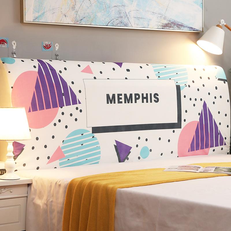 Elastic All-Inclusive Headboard Cover Bed Head Back Protection Dust Cover INS Dustproof Soft Wooden Bedhead Backrest Protection