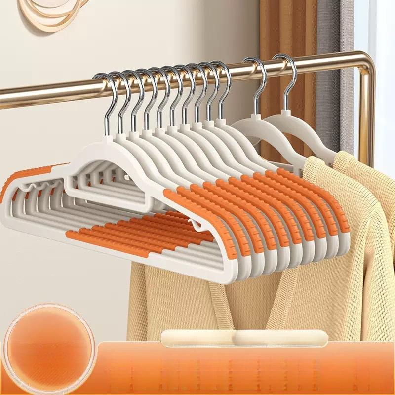 Clothes Hanger Non-Slip Thickened No Trace Household Hanger Rotatable Multi-Functional Wide Shoulder Plastic Dry and Wet Dual-Use Daily Necessities