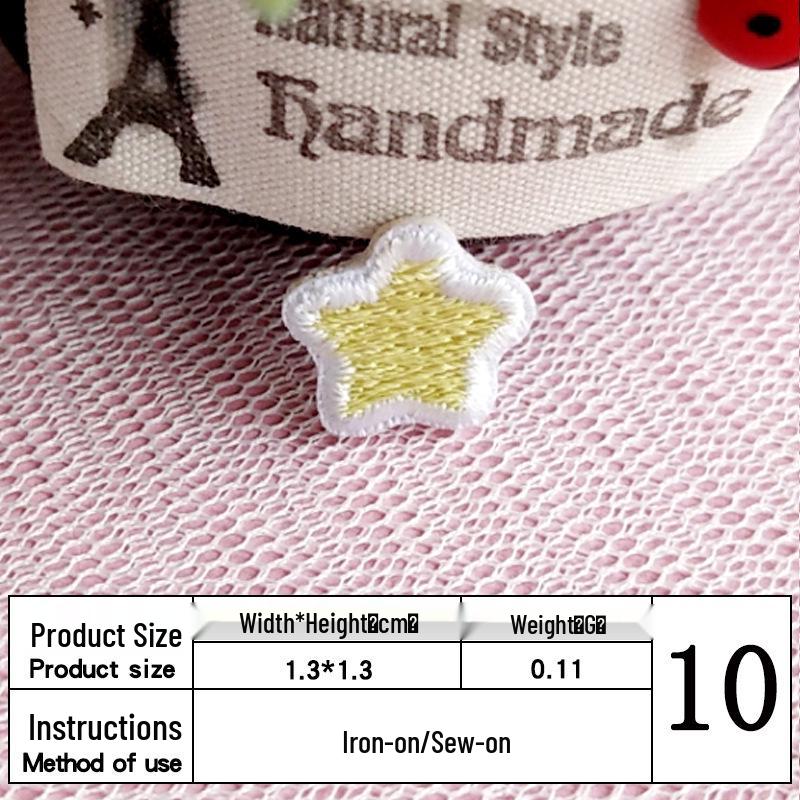 In Stock: Cute Mini Star Embroidery Patch for Clothing Decoration