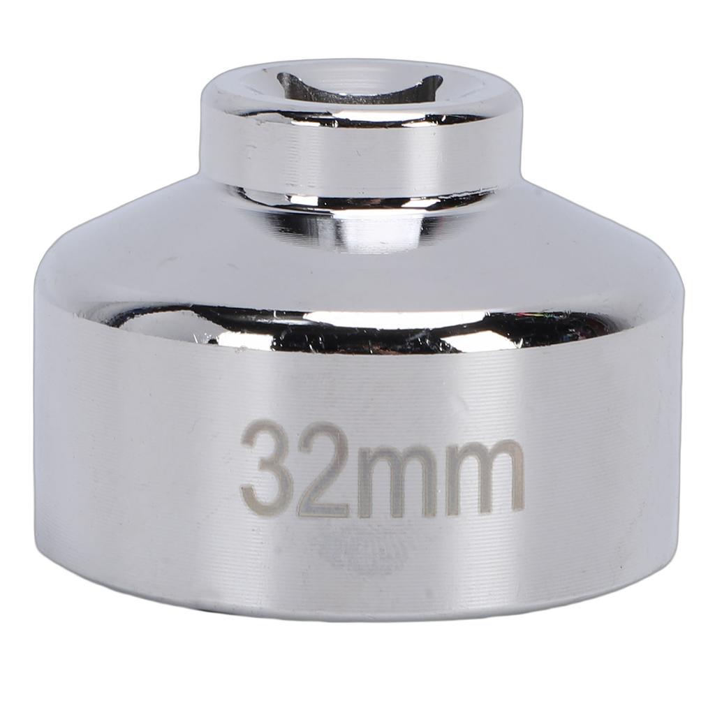 32mm Oil Filter Socket Wrench 3 8in Drive Chrome Vanadium Steel Hex 6 Point Oil Filter Removal Tool