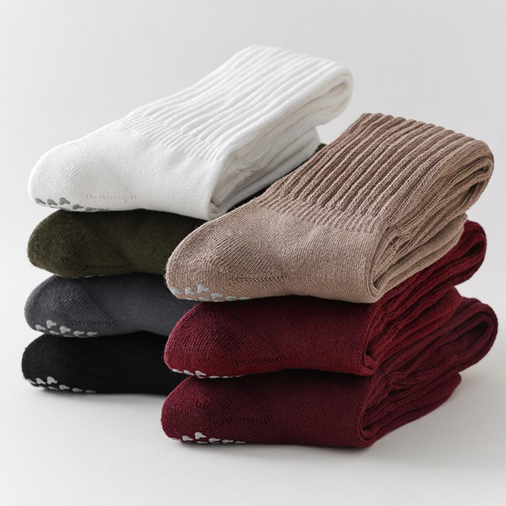 1 Pair Women Winter Yoga Socks Compression Yoga Socks Silicone Bottom Long-tube High Elasticity Wrapping Anti-slip Socks Warmth Stockings
