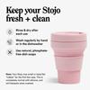 Stojo Pocket Cup 12oz355ml Foldable My CupMy Tumbler (CARNATION)