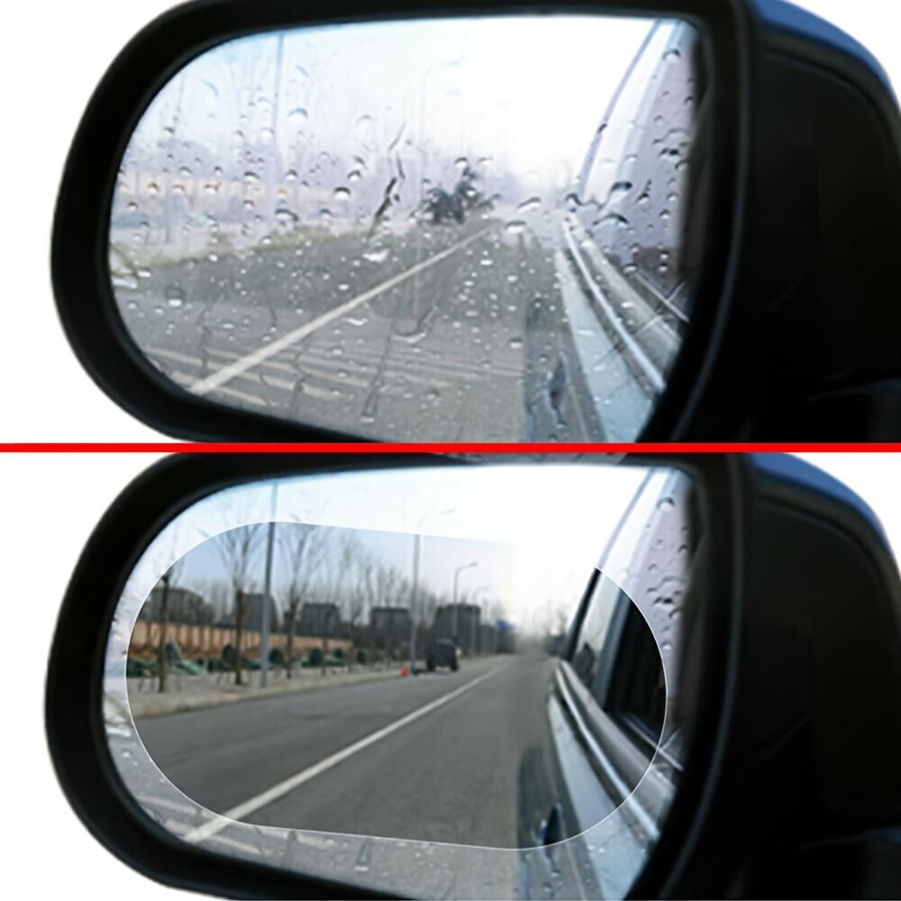 4pcs Car Rearview Mirror Film, Anti-Rain Fog Waterproof PET Clear Film