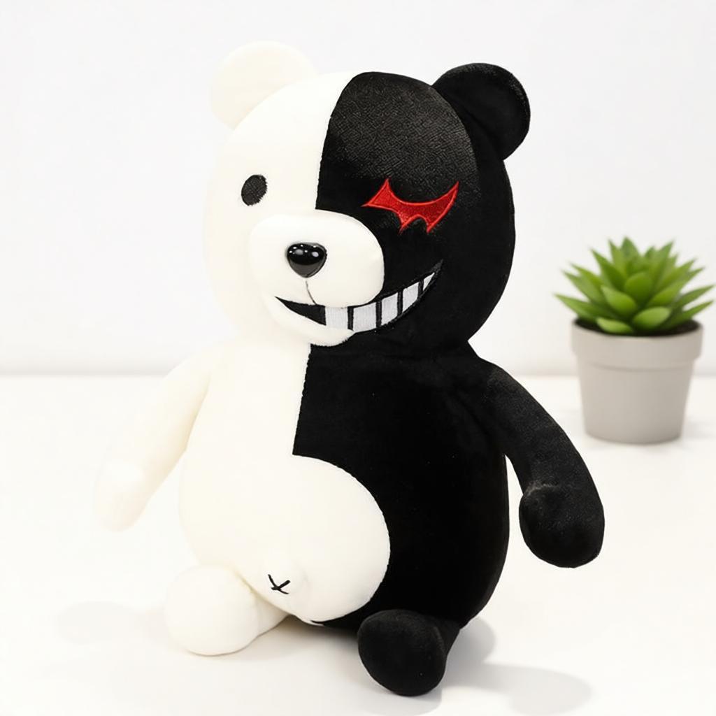 25/35Cm Black White Bear Pink Rabbit Stuffed Plaything Snug Animated Soft Plushie Bolster Room Display Hanging Piece Favor Boys And Girls Little