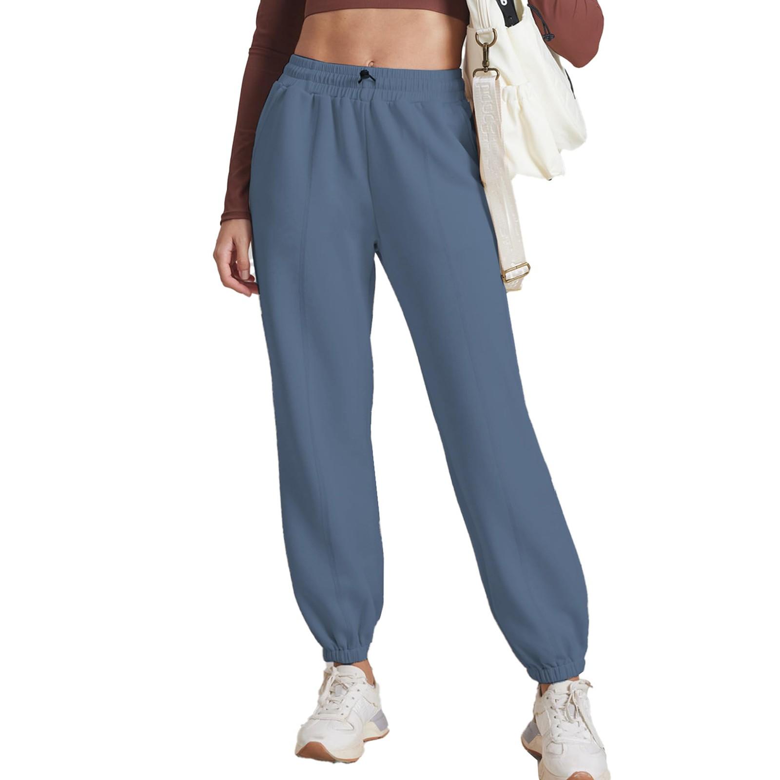 

Женские зимние спортивные штаны, однотонные повседневные брюки, женские флисовые спортивные штаны, широкие прямые брюки S