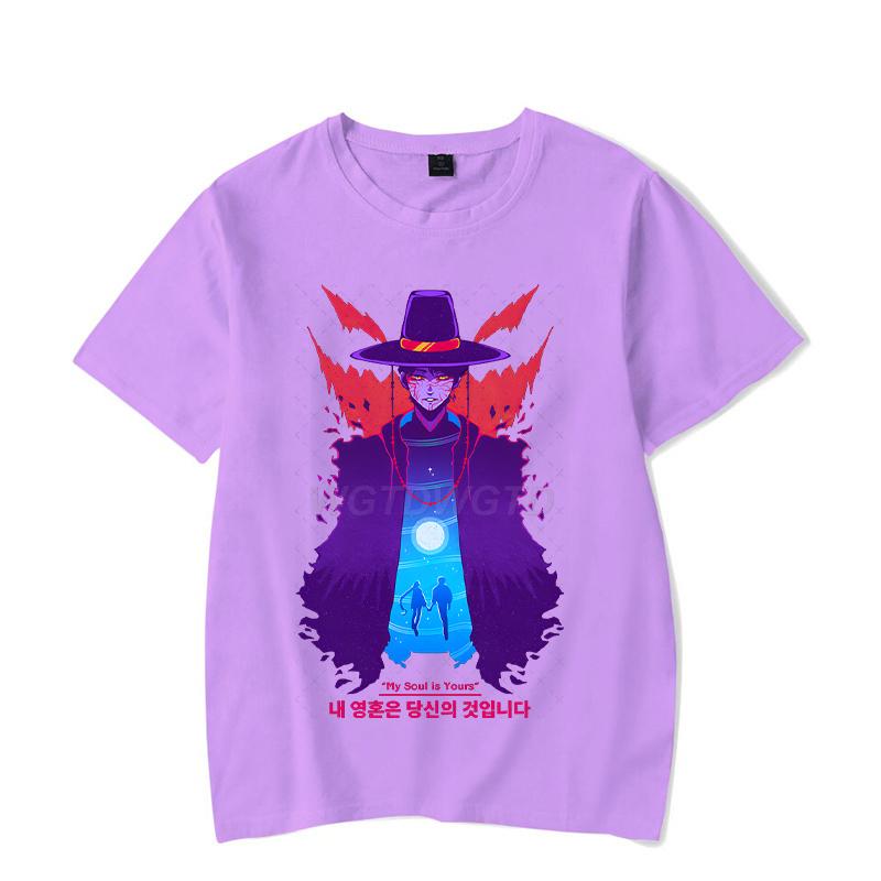 

Saja Boys Jinu Print Men T Shirt Women Fashion KPop Demon Hunters Shirt Short Sleeve Casual Anime KPop Demon Hunters Streetwear S