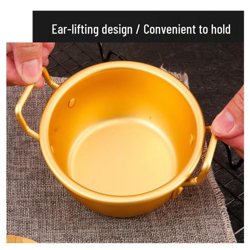 ZISIZ Dual-Handle 3-Compartment Alloy Dipping & Serving Dish