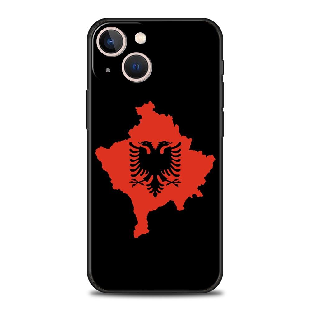 

Albania Albanians Flag Phone Case For iPhone 16 15 14 11 Pro Max 12 13 7 8 Plus X XR XS SE 2020 Soft Black Cover iPhone 16Pro Max