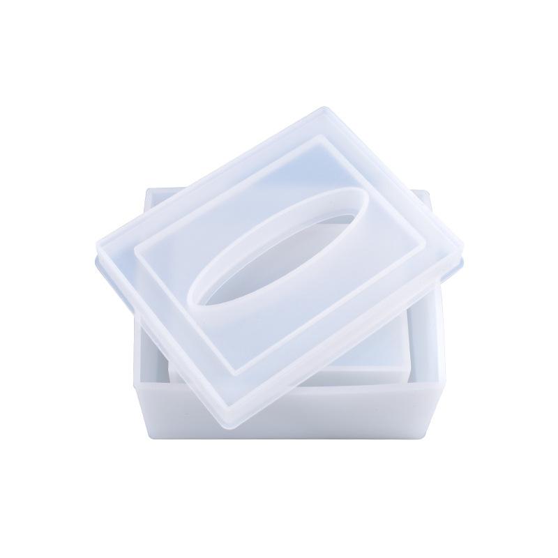 DIY Crystal Drop MoldsTissue Box Daily Necessities Napkin Car Tissue Box Silicone Mold Crystal Epoxy Resin