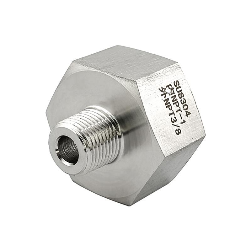 

Stainless Steel 304 Threaded Reducer: 1 Female NPT to 3/8 Male NPT