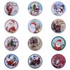 Decorations Metal Christmas Gift Candy Box Round Storage Xmas Durable Boxes