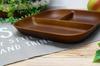 Showa Square Lunch Wood Grain Light Microwave and Dishwasher NH Made in Outdoor 70942 Plate, Large, Resin, Brown, Safe, home, Japan, Lightweight,