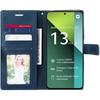 Coque - E.F.CONNECTION - Pour Xiaomi Redmi Note 13 Pro 5G - Bleu Marine Rétro - Support Réglable - 2 Verres Trempés