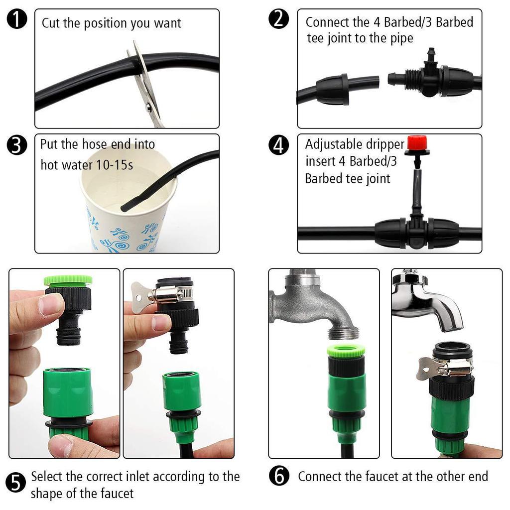 46-Minute Quick Connector & Automatic Drip Irrigation Device for Garden Watering