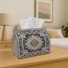 1pc Blue Persian Rug Tissue Holder | Versatile Napkin Dispenser, Ideal for Home, Gatherings, Vehicle Decor Ornamental Vintage Carpet - Stylish Tissue