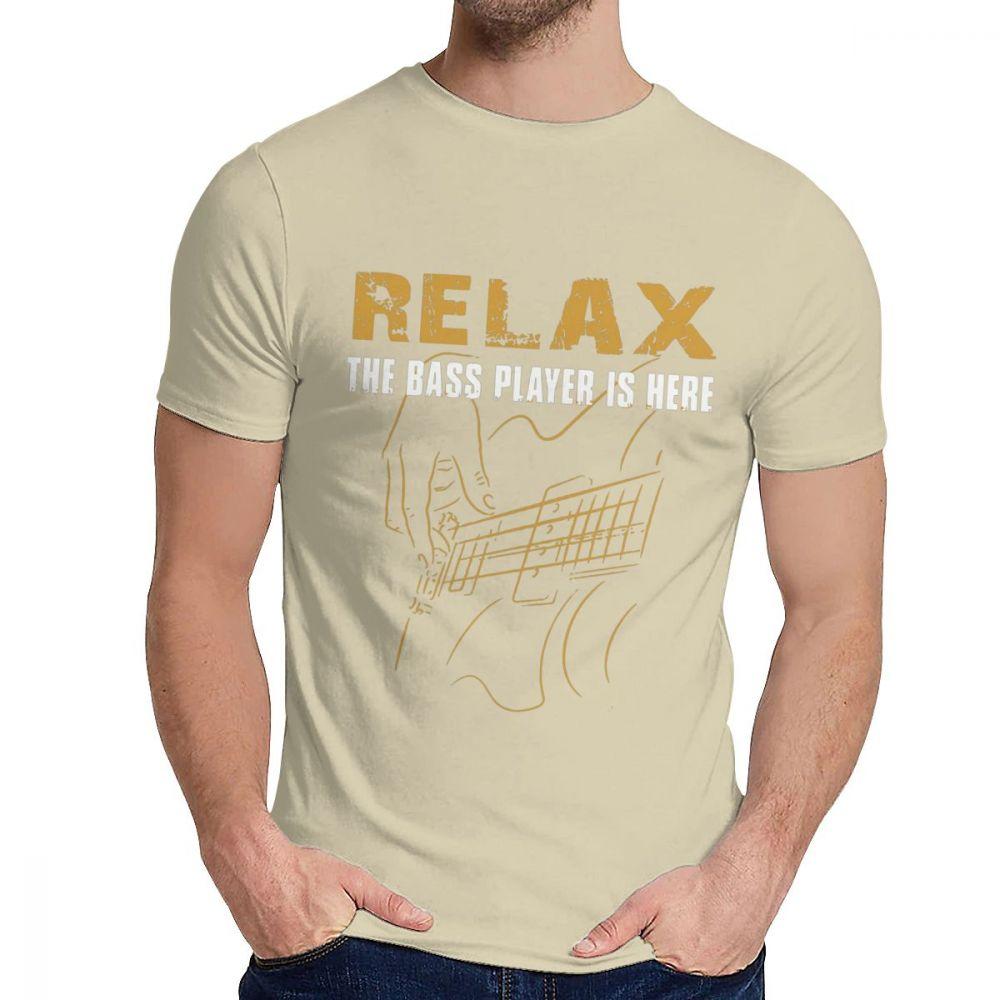 Unisex T Shirt The Bass Player Is Here Electric Guitars Music Tops 100 Cotton Fashion