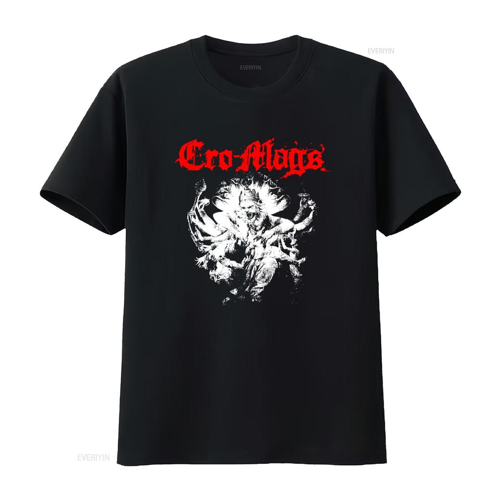 Cro mags T Shirt Size Large Shiva Design New York Hardcore Punk Music Inspired vintage Washed Breathable Unisex Casual Soft