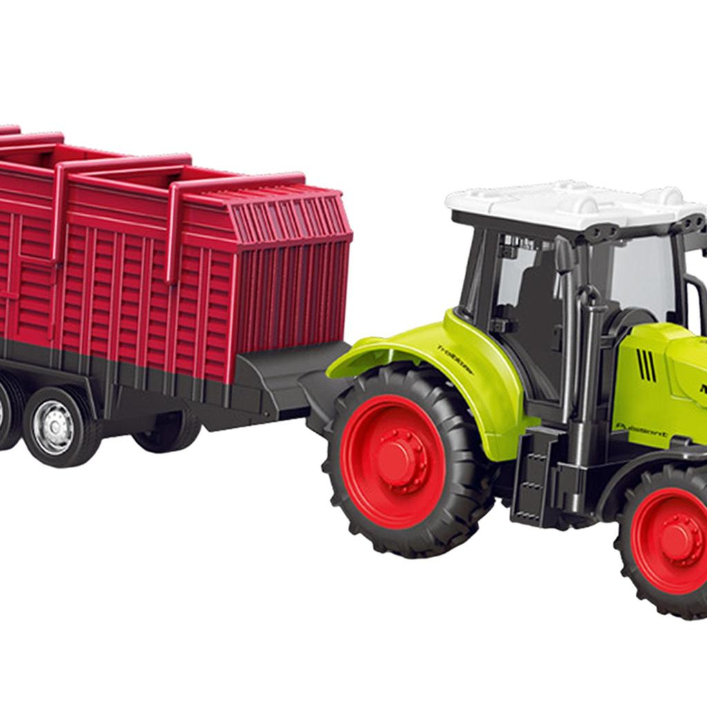 Farm Tractor Truck Toy Play Vehicle Engineer Car Friction Powered Push and Go for Children Ages