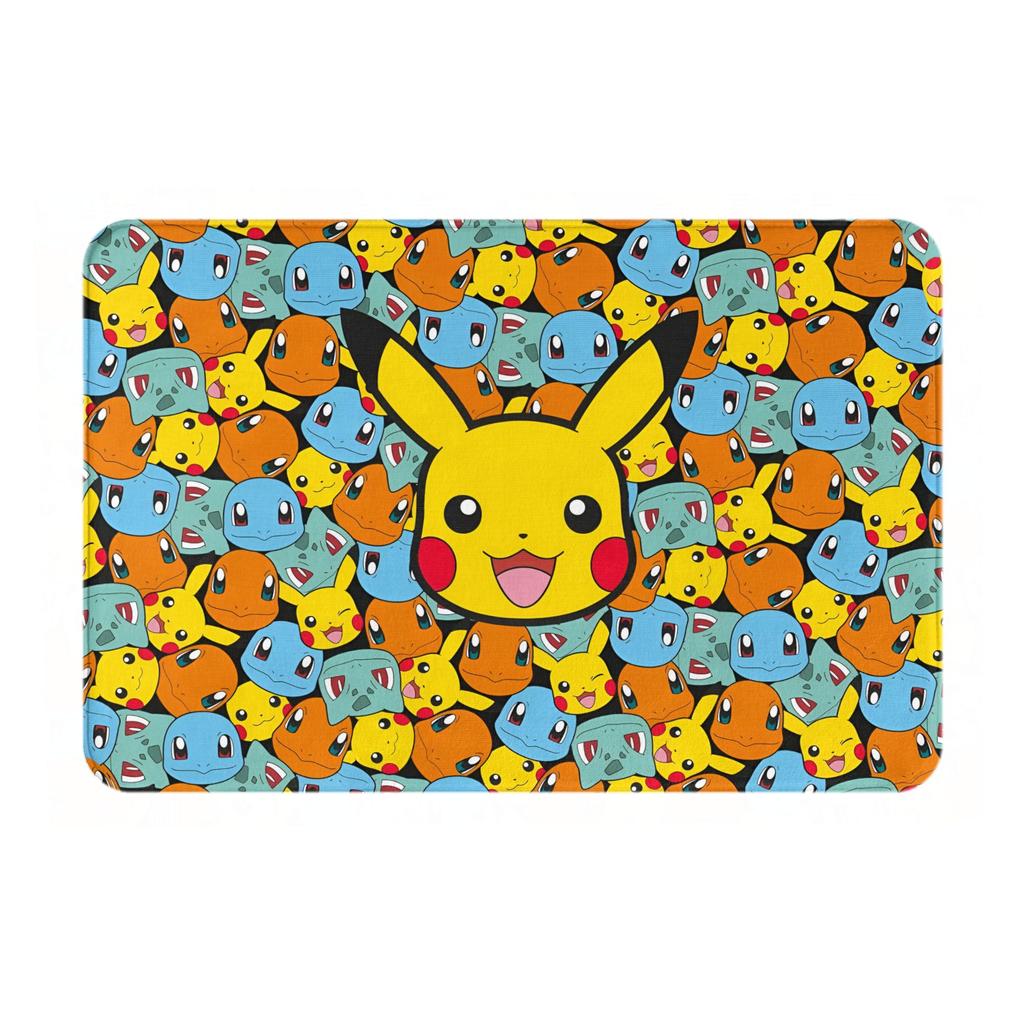 Anime Cartoon Pikachus Doormat Mat Anti-Slip Kitchen Bath Balcony Rug Carpet 40*60cm