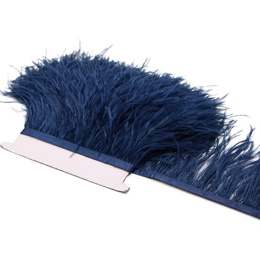 Feder1M Natürliche Flauschige Straußenfederborte Weiß Schwarz Straußenfeder für DIY Bastelband Brautkleid Nähen Kleidung Dekoration 8-10cm