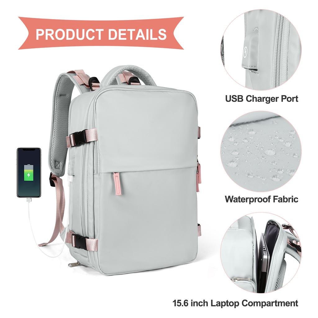 Laptop-Rucksäcke für Damen und Herren, großer wasserdichter Reiserucksack für die Uni, als Handgepäck zugelassener Vintage-Tagesrucksack für die Arbeit