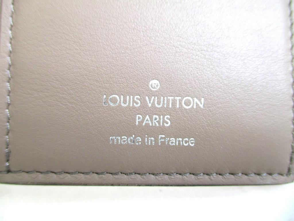 Autentická LOUIS VUITTON světle růžová taurillonová kožená peněženka s trojdílnou peněženkou Kompaktní #a065 Repasované