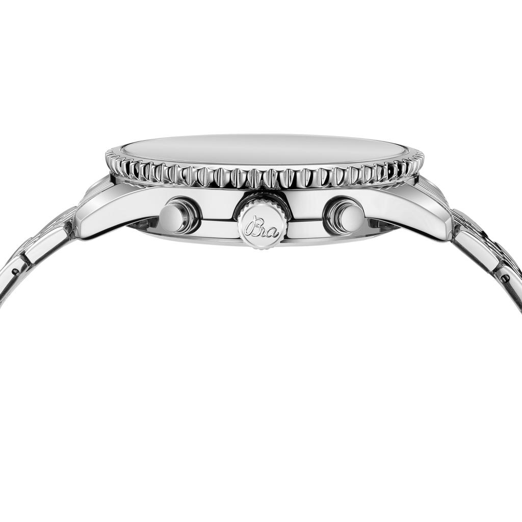 BRATRAINING Watch Quartz Watch Waterproof for Daily Life Men's (Metal White)