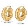 Stainless Steel Chunky Hoop Earrings for Women Teen 18K Gold Plated Hypoallergenic Thick Huggie Hoop Jewelry for Christmas Gifts