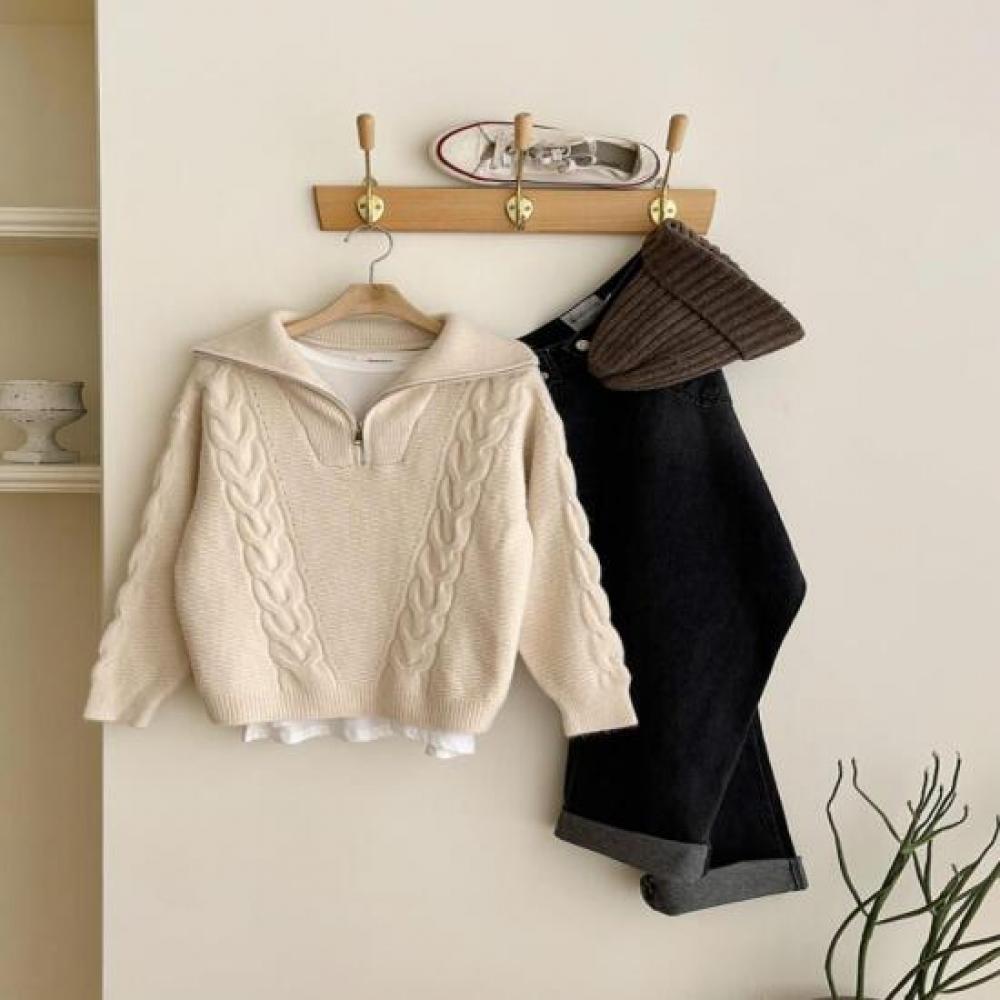 New ArrivalS Open Run Women S ranSii Half Zip Sweater Collar Winter Cable Knit
