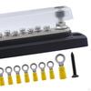 10 Terminal Bus Bar Kit Dustproof Replaces Parts Easily Install Professional with Cover AC 110-300V