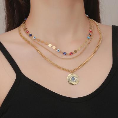 Multi-layer Crystal Pendant Necklace Women's INS Beautiful Elegant Design Versatile Daily Wear Fashion Neck Jewelry