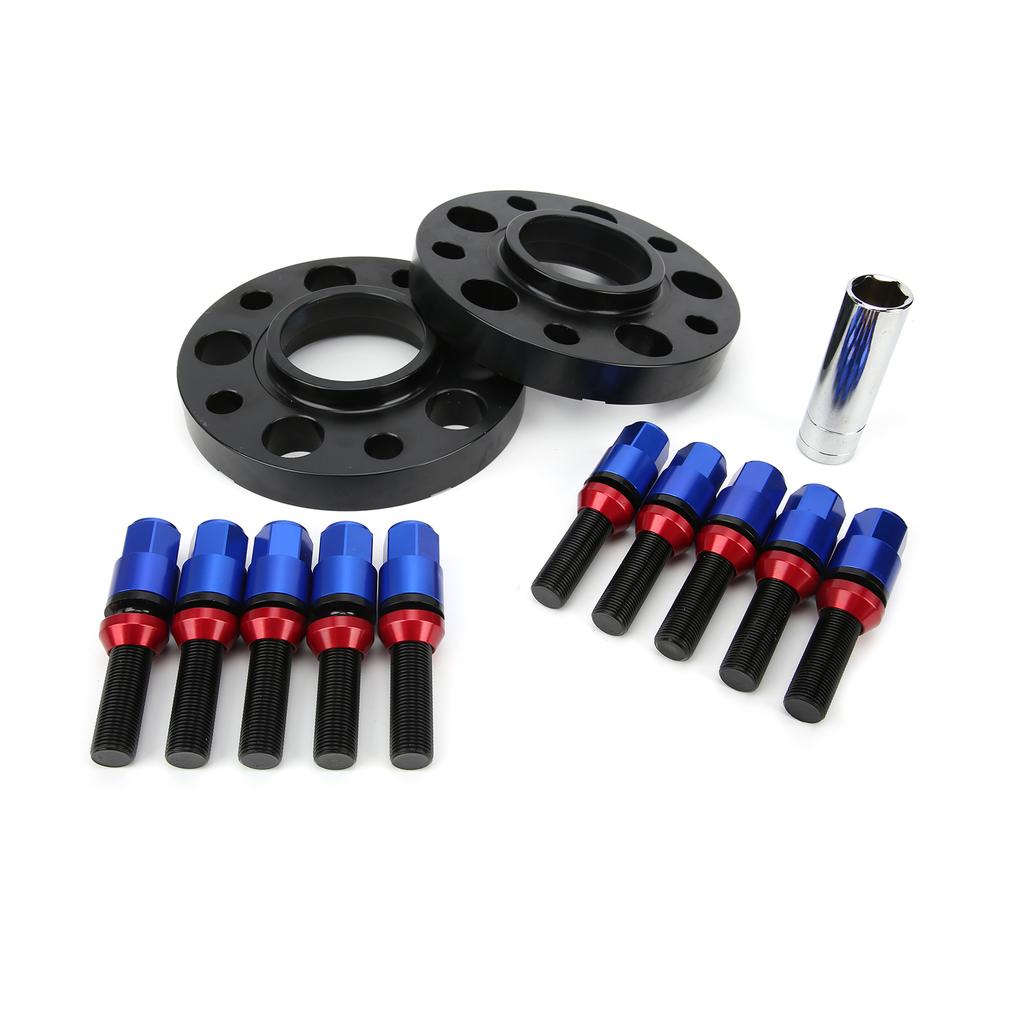 Car Hub Centric Wheel Spacers Kit 15mm 0.6in Maintenance Repair Replacement for 2 Series F22   F23 2013 2019Blue