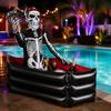 Gruselige Feiertagsdekoration für den Rasen Halloween Aufblasbarer Totenkopf Eisbehälter, Piraten Skelett Getränkekühler Party, Getränke Wanne Sommer Verdickt PVC Tragbar