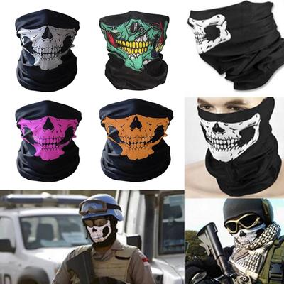 Halloweenska lebka Cyklistický nákrčník Outdoorový priedušný Ochrana pred slnkom UV Ľahký Muži Ženy Motocyklová ochrana tváre Štít Bandana Šatka