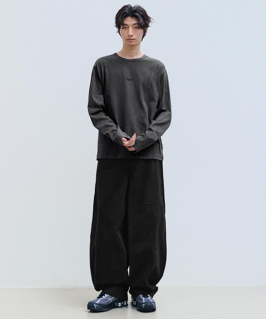 FILLUMINATE Balloon Wide Cotton Pants - Black