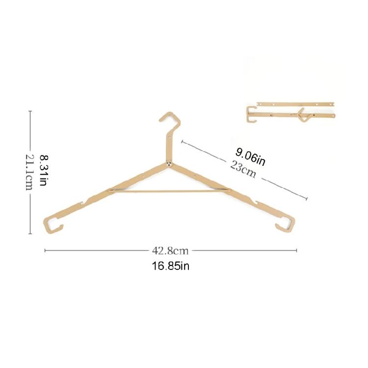 2pcs Travel Friendly Folding Hangers Travel Hangers Convenient Clothes Rack for Traveler and Outdoor Lover